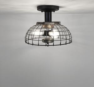 Rustic Cage Flush Mount - The Lamp Goods