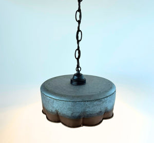 Old Barn Copper Band Galvanized Pendant Light