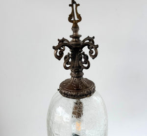 Victorian Crackle Glass Pendant Lantern