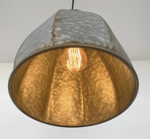 Rustic Octagon Galvanized Dome Industrial Pendant Light Fixture