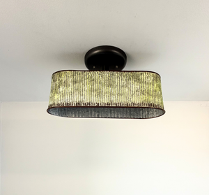 Farmhouse Lime Washed Trough Ceiling Light