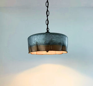 Old Barn Copper Band Galvanized Pendant Light