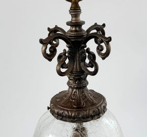 Victorian Crackle Glass Pendant Lantern