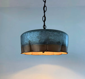 Old Barn Copper Band Galvanized Pendant Light