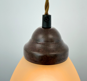 Frosted Black Rim Pendant