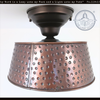 Hammered Copper 10" Ceiling Light