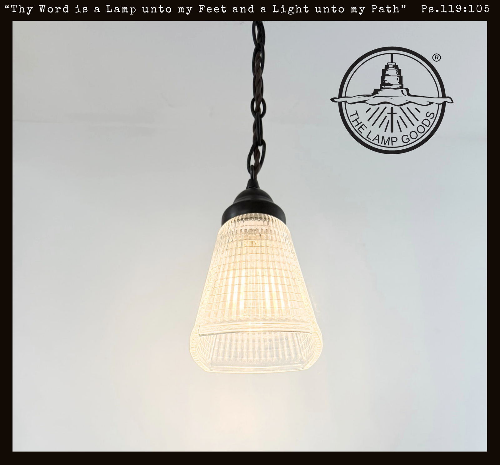 Antique Square Diamond Holophane Pendant