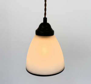 Frosted Black Rim Pendant