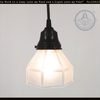 Frosted Panel Clear Rib Octagon Pendant