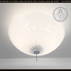 White Floral Leaf Dome Ceiling Light