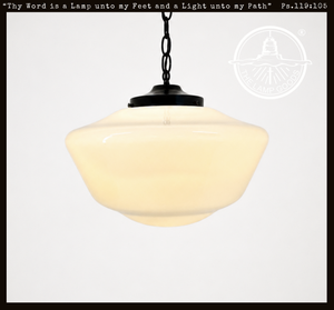 EXTRA Large Antique Schoolhouse |18"| Pendant Light