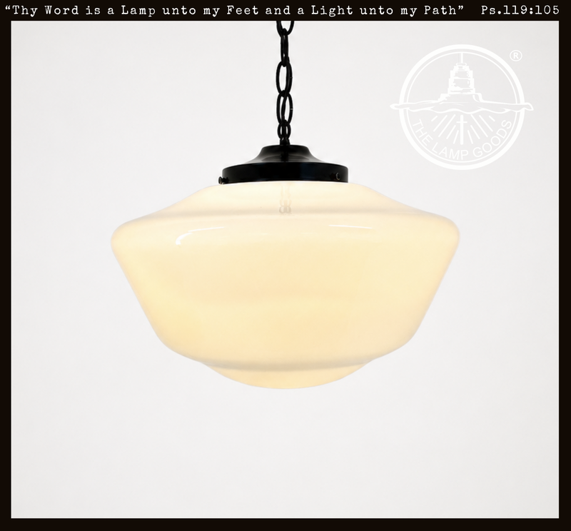 EXTRA Large Antique Schoolhouse |18"| Pendant Light