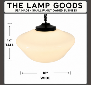 EXTRA Large Antique Schoolhouse |18"| Pendant Light