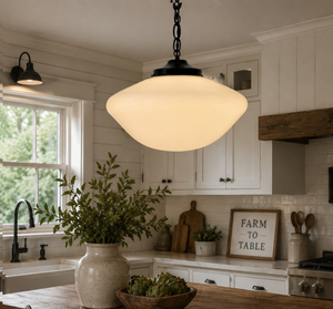 EXTRA Large Antique Schoolhouse |18"| Pendant Light