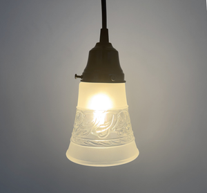 Clear Art Deco Band Frosted Pendant