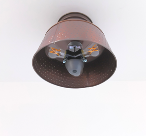 Hammered Copper 10" Ceiling Light