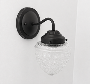 Acorn Glass Wall Sconce Light Fixture