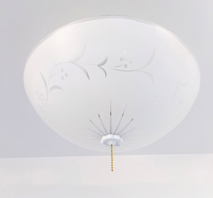 White Floral Leaf Dome Ceiling Light