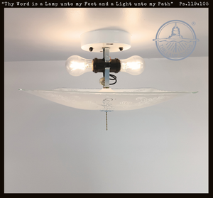 Square Swirl Scroll Ceiling Light