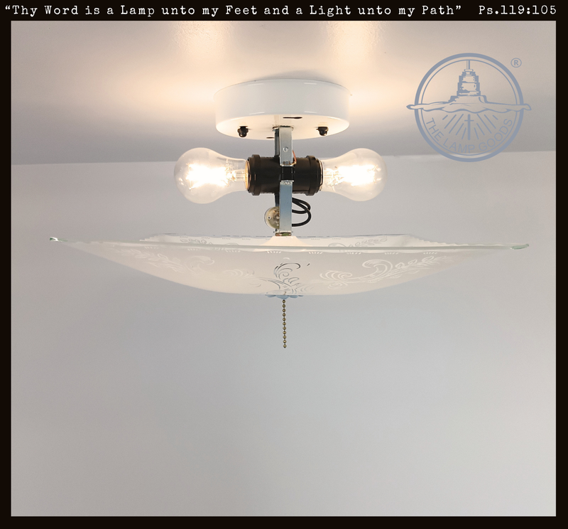 Square Swirl Scroll Ceiling Light