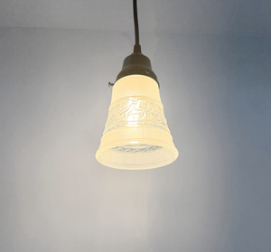 Clear Art Deco Band Frosted Pendant