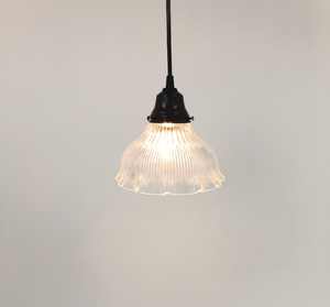 Rare Vintage Holophane Ruffle Dome Pendant