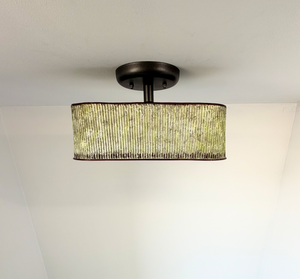 Farmhouse Lime Washed Trough Ceiling Light