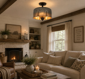 Galvanized Copper  Metal Ceiling Light