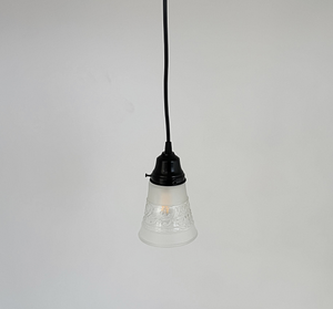 Clear Art Deco Band Frosted Pendant