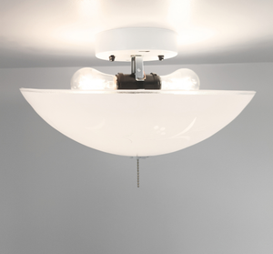 White Floral Leaf Dome Ceiling Light