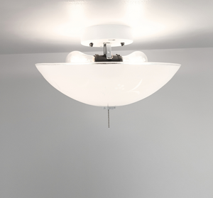 White Floral Leaf Dome Ceiling Light
