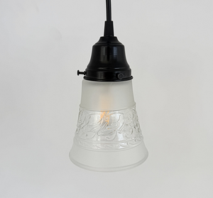 Clear Art Deco Band Frosted Pendant