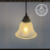 Wide Flare Frosted Bell Iridescent Bubble Pendant