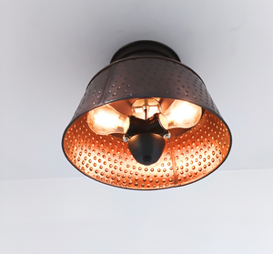 Hammered Copper 10" Ceiling Light