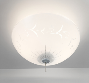 White Floral Leaf Dome Ceiling Light