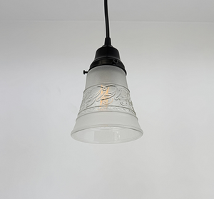 Clear Art Deco Band Frosted Pendant