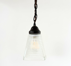 Antique Square Diamond Holophane Pendant