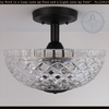 Heavy Pressed Diamond Antique Glass Ceiling Light