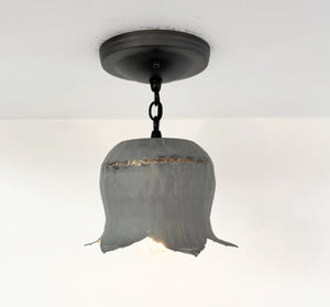 Lotus Galvanized Ceiling Light with Chain