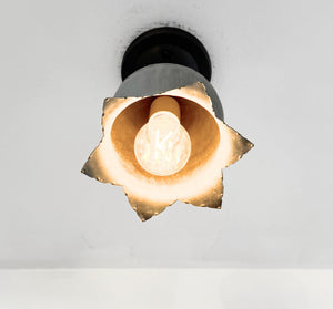 Lotus Galvanized Ceiling Light with Chain