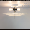 Square Heavy Swirl Scroll Square Ceiling Light