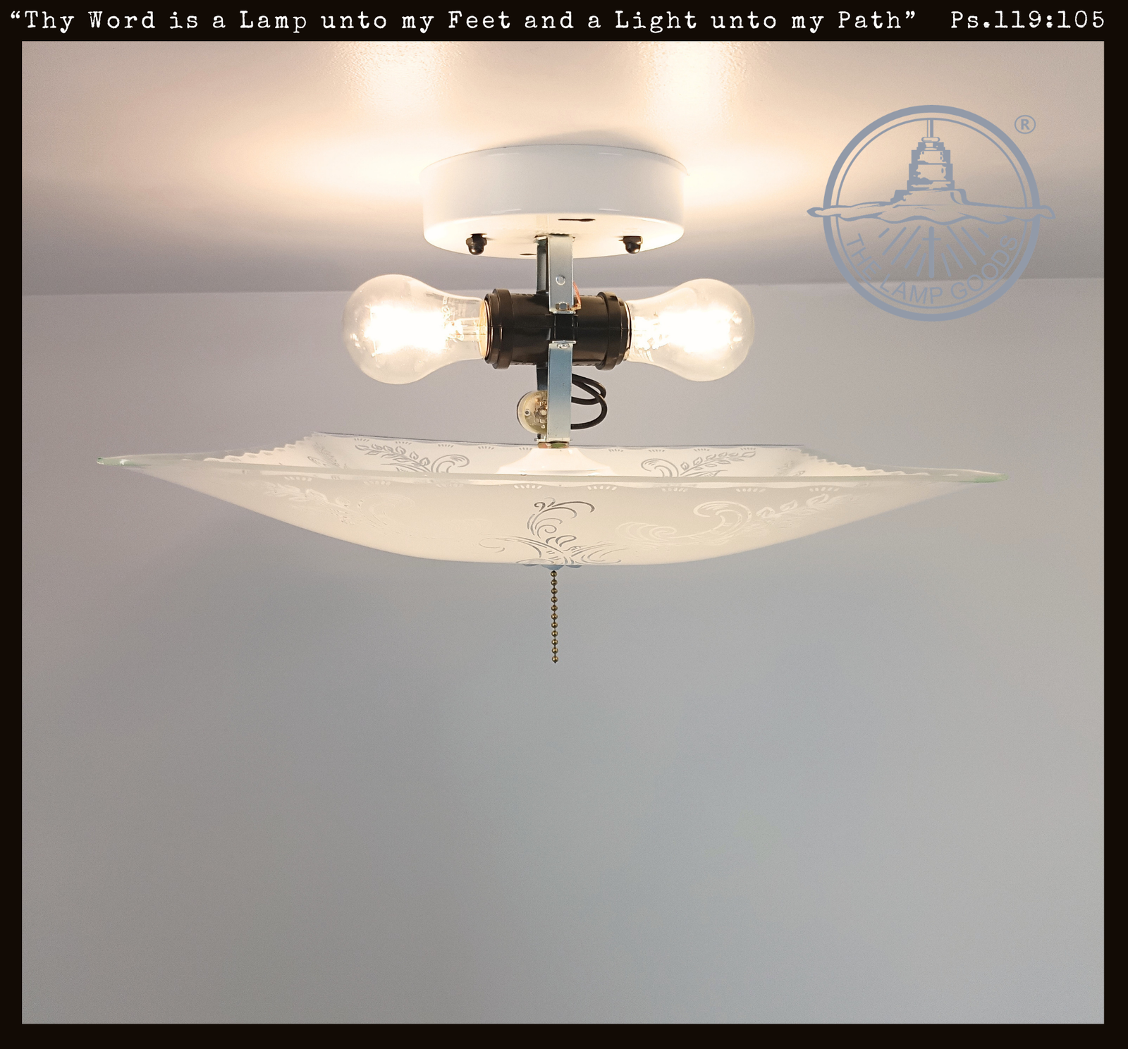 Square Heavy Swirl Scroll Square Ceiling Light