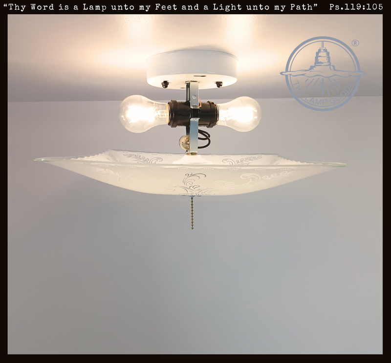 Square Heavy Swirl Scroll Square Ceiling Light