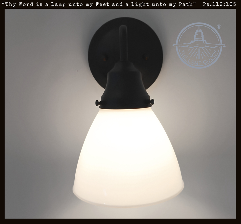 Milk Glass 6" Waffle Sconce - The Lamp Goods