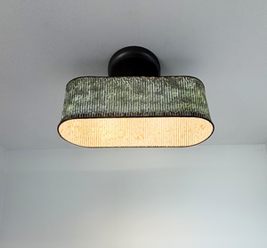Farmhouse Lime Washed Trough Ceiling Light