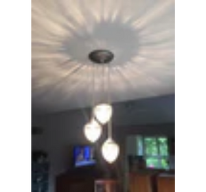 Acorn Glass Pendant Light Chandelier Trio