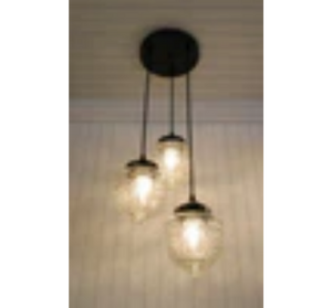 Acorn Glass Pendant Light Chandelier Trio