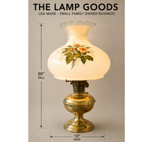 Aladdin "Gone With The Wind" Victorian Milk Glass Lamp - The Lamp Goods