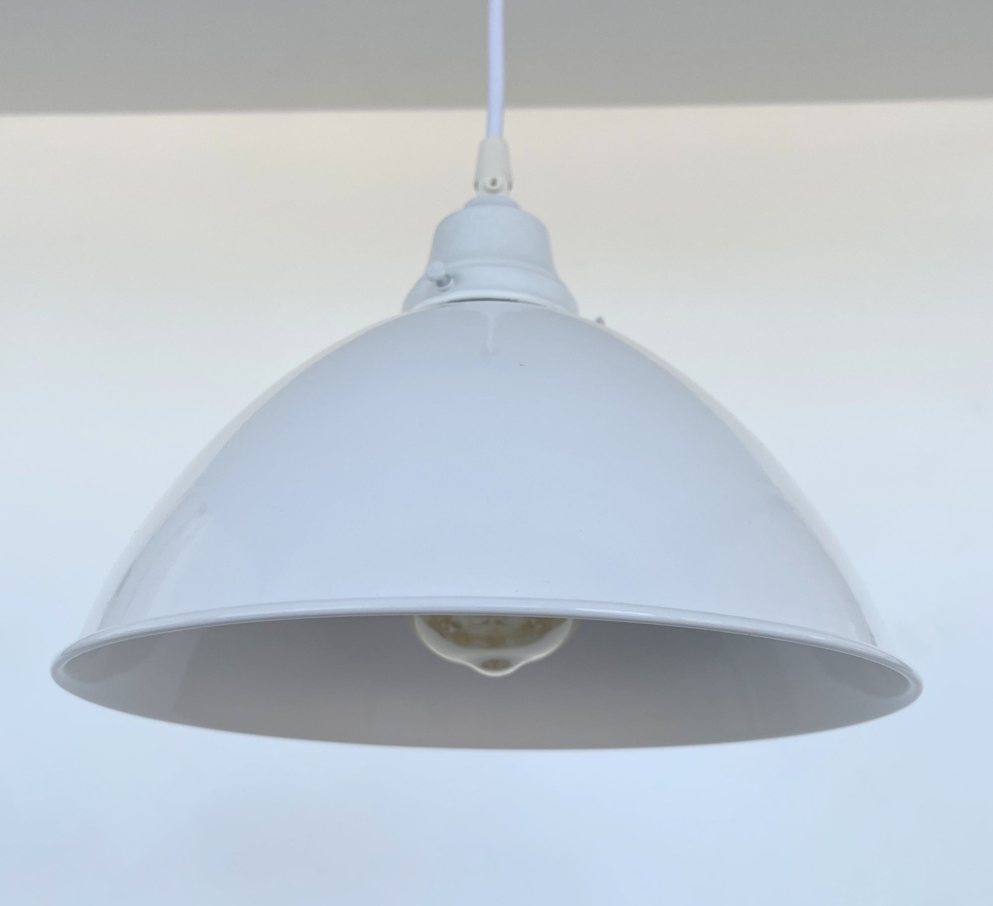 All Large White Enamel Farmhouse Pendant Light