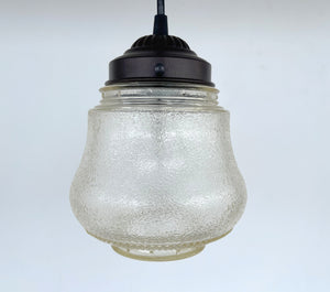 Amber Antique 1960's Glass PENDANT Light